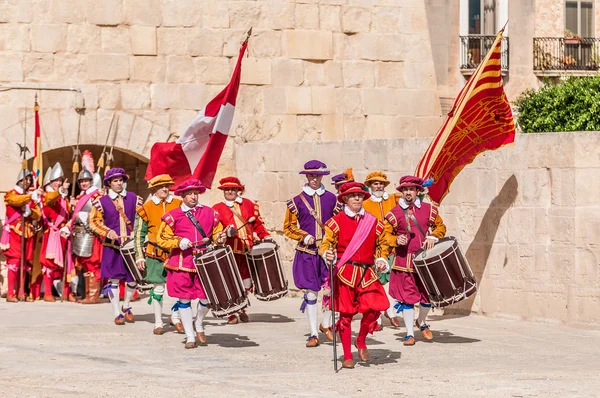 W paradzie guardia w st. jonh cavalier w birgu, malta. — Zdjęcie stockowe