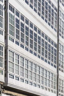 Ahşap doğramalar coruna, Galiçya, İspanya.