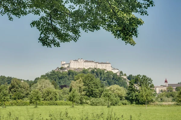 Κάστρο Hohensalzburg (festung hohensalzburg) στο Σάλτσμπουργκ, Αυστρία — Φωτογραφία Αρχείου