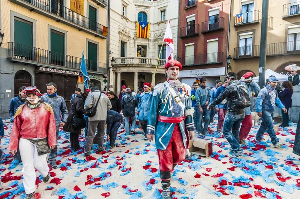 Flour War in Berga, Spain — Stock Photo, Image