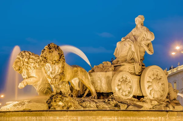 Cibeles çeşme, madrid, İspanya — Stok fotoğraf