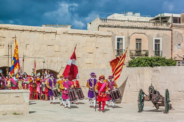 In Guardia Parade at St. Jonh's Cavalier in Birgu, Malta. — Stock Photo, Image