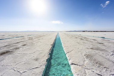 salinas grandes jujuy, Arjantin üzerinde su havuzu.