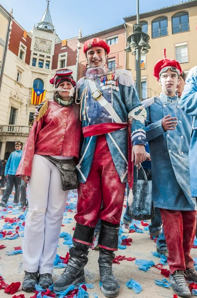 Mehlkrieg im spanischen Berga — Stockfoto