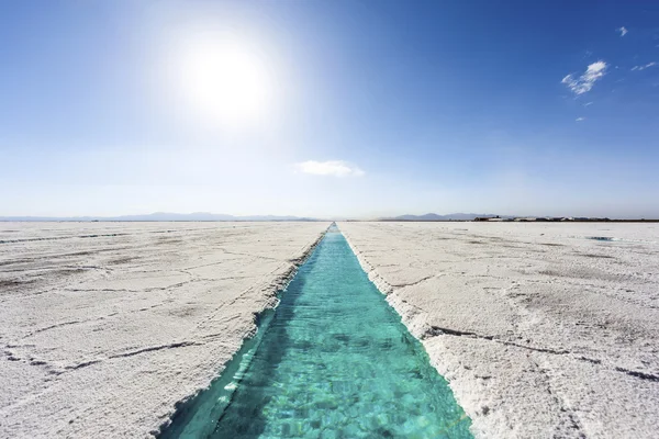 Water pool on Salinas Grandes Jujuy, Argentina. — Stock Photo, Image