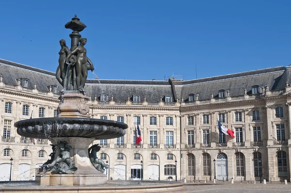Площадь Бурса в Бордо, Франция — стоковое фото