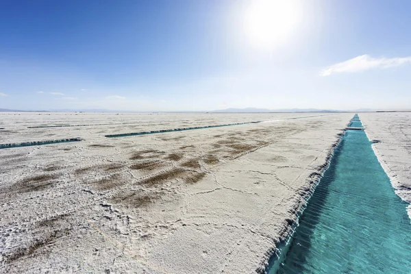 Wasserpool auf salinas grandes jujuy, Argentinien. — Stockfoto