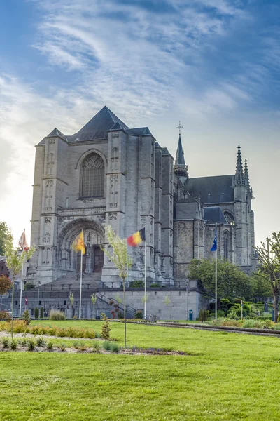 Heilige waltrude kirche in mons, belgien. — Stockfoto