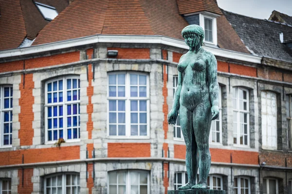 Rue du Pont w Tournai, Belgia — Zdjęcie stockowe