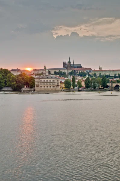 Prague Castle over Vltava River — Stock Photo, Image