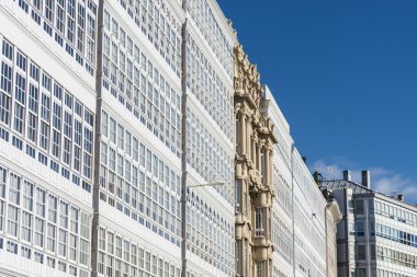 Ahşap doğramalar coruna, Galiçya, İspanya.