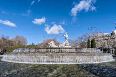 Madrid, İspanya 'da Neptün Çeşmesi.