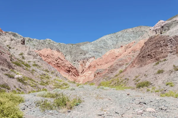 Los colorados in purmamarca, jujuy, Argentinië. — Stockfoto