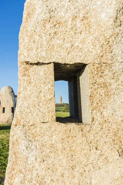 Menhirs park in A Coruna, Galicia, Spain — Stock Photo, Image