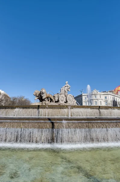 De fontein van de Cibeles in Madrid, Spanje. — Stockfoto