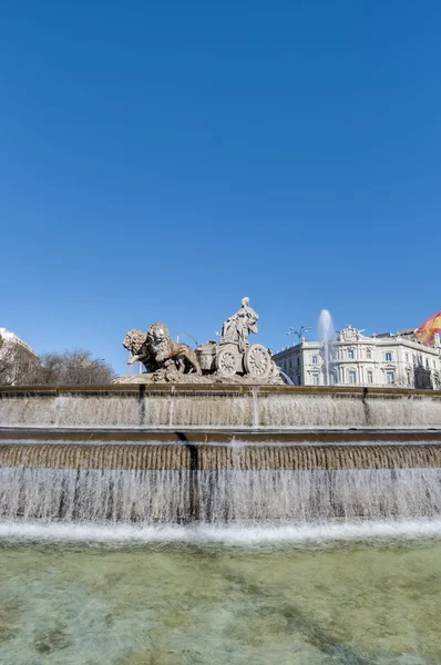 A fonte de Cibeles em Madrid, Espanha . — Fotografia de Stock