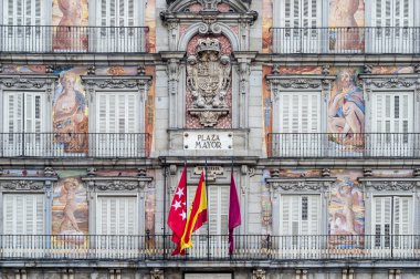 Plaza Mayor Meydanı Madrid, İspanya.