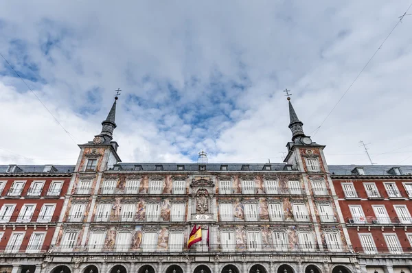 Plaza Mayor Meydanı Madrid, İspanya. — Stok fotoğraf