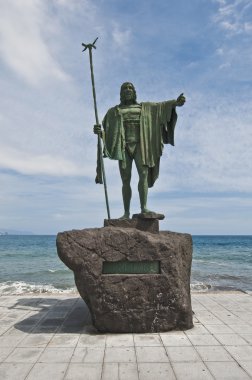 Guanches indians statues clipart