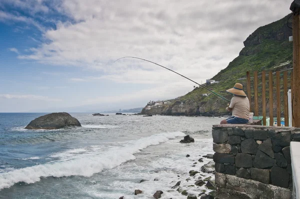 Fishing at San Juan de la Rambla — Stock Photo, Image