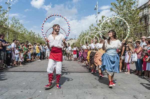 Cercavila performance dentro Vilafranca del Penedes Festa Major — Fotografia de Stock