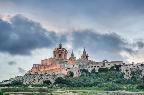 Saint paul kathedraal in mdina, malta — Stockfoto