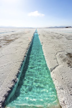 salinas grandes jujuy, Arjantin üzerinde su havuzu.