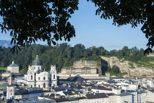 Widok ogólny Salzburg z punktu widzenia Kapuzinerberg, Austria — Zdjęcie stockowe