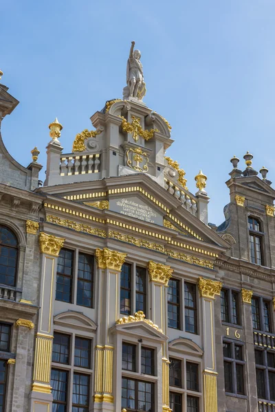 Guildhalls na Grand Place w Brukseli w Belgii. — Zdjęcie stockowe