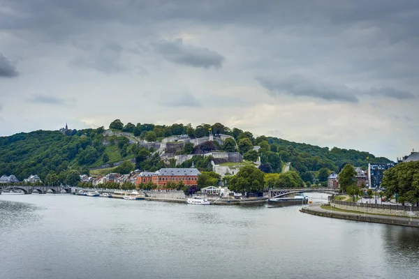 Sungai Meuse melalui Namur, Belgia — Stok Foto
