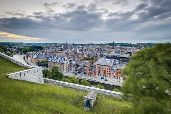 Namur Panorama, Valonsko, Belgie. — Stock fotografie