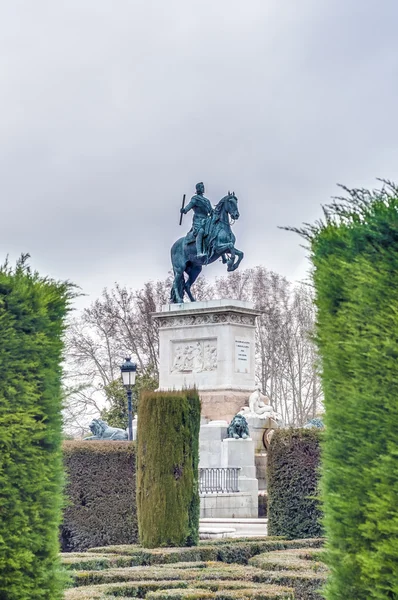 Pomnik Filipa Iv w Madryt, Hiszpania. — Zdjęcie stockowe