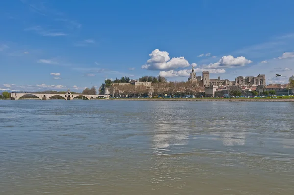 Avignon de l'autre rive du Rhône, France — Photo