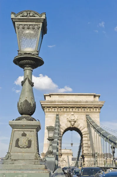 Chain Bridge в Будапеште, Венгрия — стоковое фото