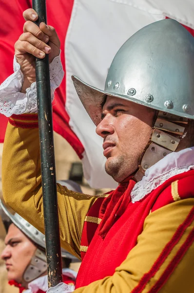 Dans la Parade de la Guardia au Cavalier de Saint Jonh à Birgu, Malte . — Photo
