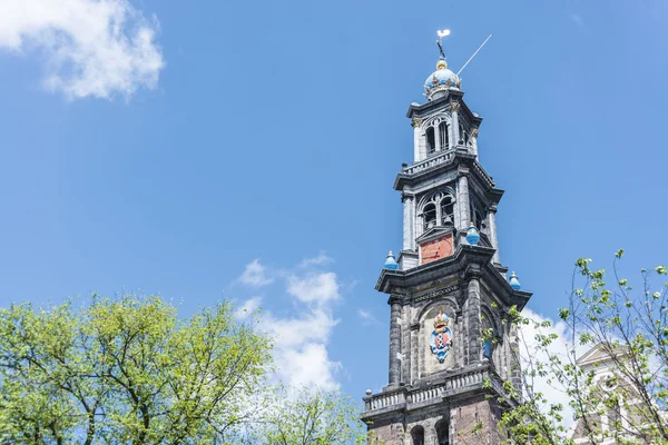 Igreja ocidental em Amsterdã, Holanda . — Fotografia de Stock