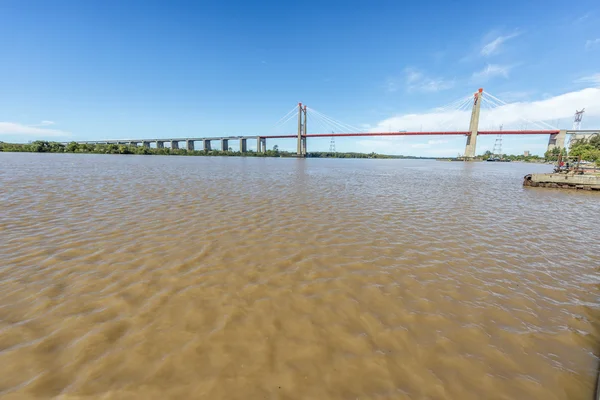 Zarate brazo largo bridge, entre rios, argentinien Stockbild