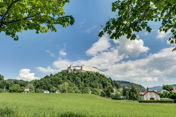 Κάστρο Hohensalzburg (festung hohensalzburg) στο Σάλτσμπουργκ, Αυστρία — Φωτογραφία Αρχείου