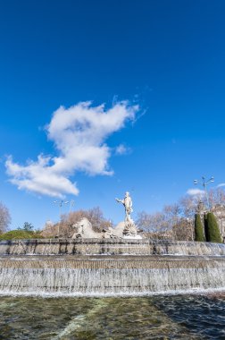 Madrid, İspanya 'da Neptün Çeşmesi.