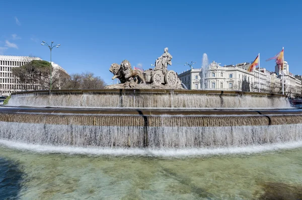 A fonte de Cibeles em Madrid, Espanha . — Fotografia de Stock