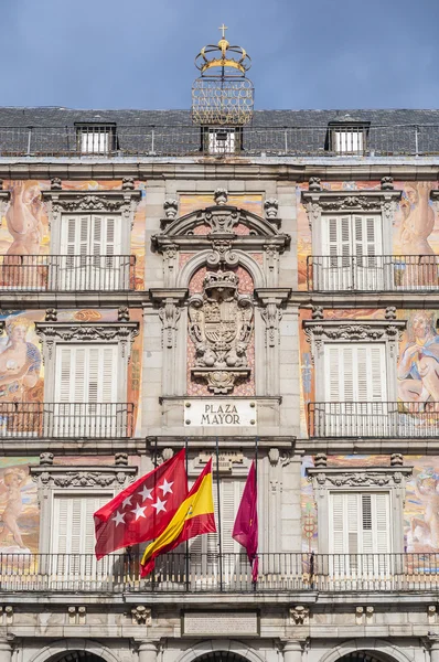 Der platz des bürgermeisters in madrid, spanien. — Stockfoto