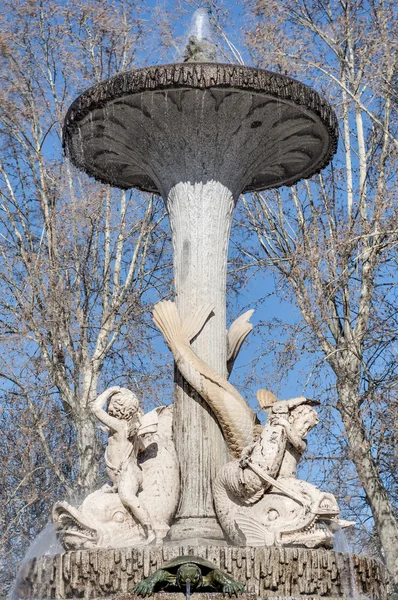 Galapagos çeşme Madrid, İspanya. — Stok fotoğraf