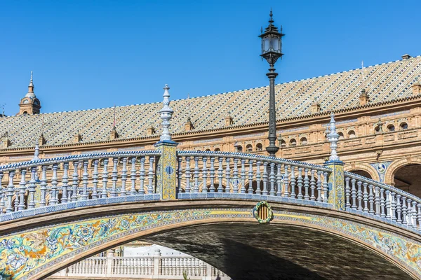 Spanska torget i Sevilla, Andalusien, Spanien. — Stockfoto