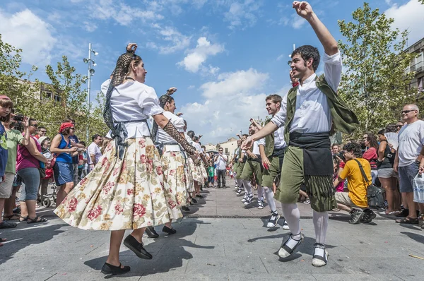 Cercavila výkon v rámci vilafranca del penedes koná festa major — Stock fotografie