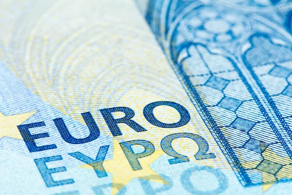 Detaljerad nära upp av en tjugo eurosedel — Stockfoto