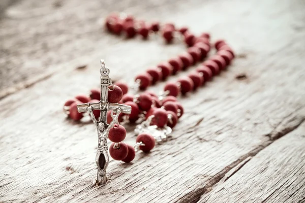 Close-up of catholic rosary — Stock Photo, Image