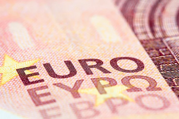 Detailed close up of a ten Euro — Stock Photo, Image