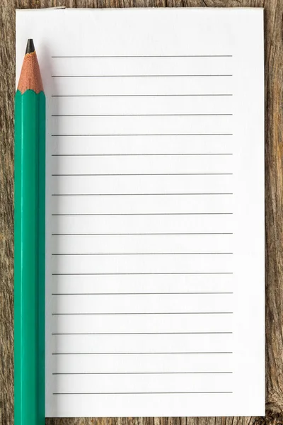 Pencil and blank lined paper — Stock Photo, Image