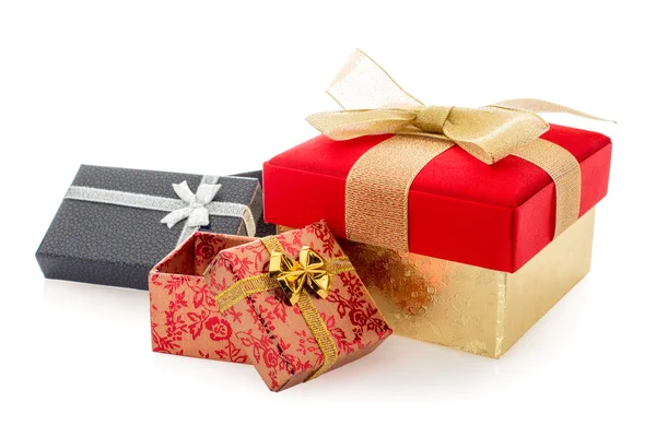 Drei dekorative Geschenk-Boxen. — Stockfoto
