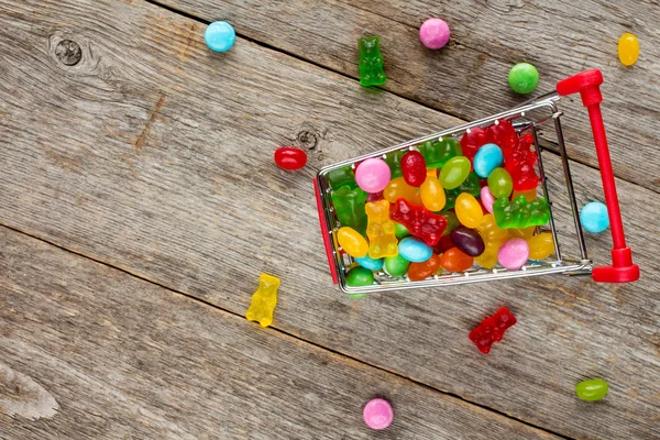 Carrito lleno de dulces — Foto de Stock